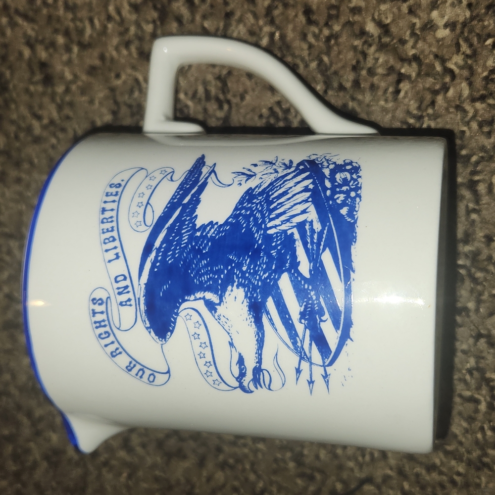 Royal Crownford Ironstone rights and liberties measuring half pint.